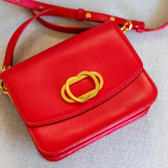 Stuart Weitzman Gabriella Red Leather crossbody bag - Picture 9 of 12